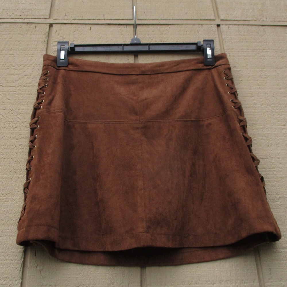 SOLD_Faux Suede Miniskirt, Brand-New!